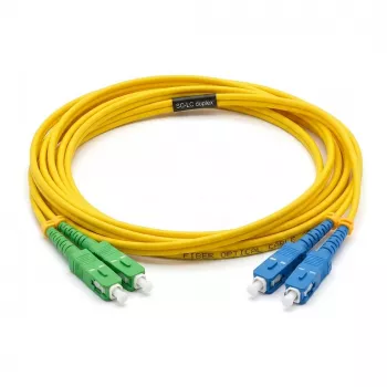 EFB-ELEKTRONIK Fiber Optic Patch Cable LC/APC to LC/UPC Singlemode OS2 9/125µm 5m Yellow