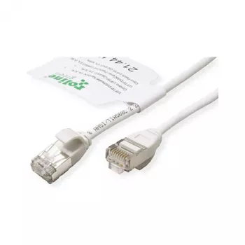 ROLINE GREEN U/FTP Patch Cable Cat.6A (Class EA), LSOH, Slim, White, 1,5 m