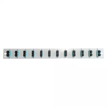 EFB Elektronik Populated Front Panel 12x SC Duplex OM3 Vertical Black