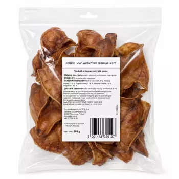 PETITTO Cūkas auss suņu gardums 10 gabali 40g