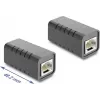 Delock RJ45 Savienotājs Sievišķais–Sievišķais Cat.6A Ekranēts Melns