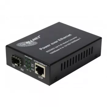 ALLNET PoE Media Converter 10/100/1000Base-T to 1000Base-SX/LX SFP Mini-GBIC, Single/Multi-Mode, 15,4W/30W PoE, ALL-MC202P-SFP1-PoE