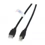 EFB Electronics USB 2.0 kabelis - USB Type A (vīriešu) uz USB Type B (vīriešu) - 1,8m - Melns - LSZH