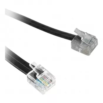 Synergy21 TAE-F uz RJ11/RJ12 plakans telefona adaptera kabelis, 0,2m, balts, bez iepakojuma