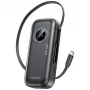 AWEI PowerBank PA-9 10000mAh 22,5W ar ievelkamu kabeli Melns