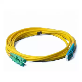 EFB Elektronik ECOFIBER Duplex savienojuma kabelis LC-SC/APC OS2 G652D, 5 m, LSZH 2 mm, dzeltens (O0362.5)