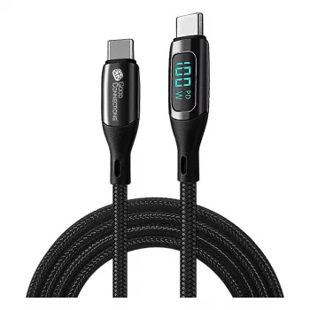 Good Connections USB 2.0 Charging and Data Cable 100W with Digital Display USB-C to USB-C 1m Black