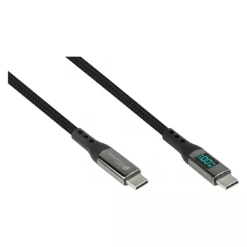 Good Connections USB 2.0 Charging and Data Cable 100W with Digital Display USB-C to USB-C 1m Black