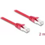 Delock RJ45 Network Cable Cat.6A S/FTP 2 m Red (81185)