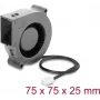 Delock Radiālais ventilators / Pūtējventilators 12 V DC 75 x 75 x 25 mm ar 3-pin savienotāju, Melns (67494)