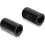 Delock RJ45 sievišķais-sievišķais savienotājs Cat.6 cilindrisks melns (90836)