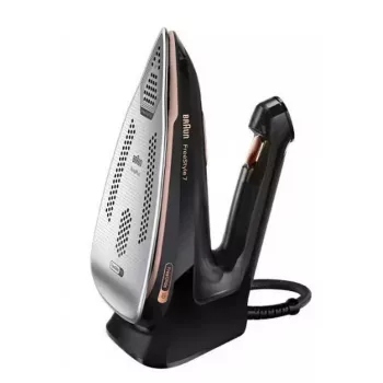Braun FI7276BK Steam Iron - 2700W, EloxalPlus 3D BackGlide Soleplate, 230 g/min Steam Boost, Black