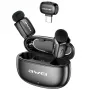 AWEI MK5 Duo Ai-Voice Black Bezvadu Apkakles Mikrofons