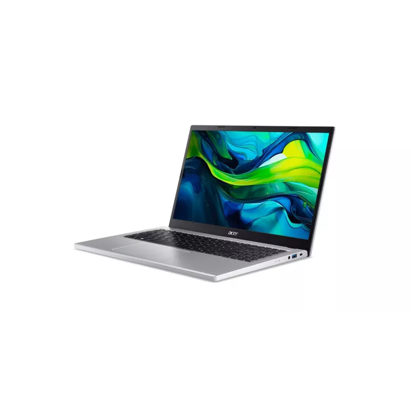 Acer Aspire Go 15 AG15-32P-39R2DX Klēpjdators - Intel Core 3 N355, 15.6 inch FHD IPS, 8GB RAM, 128GB SSD + 256GB SSD, Windows 11 Home, Sudrabs