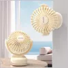AWEI F45 Mini Desk Fan with Clip, 1200mAh, White