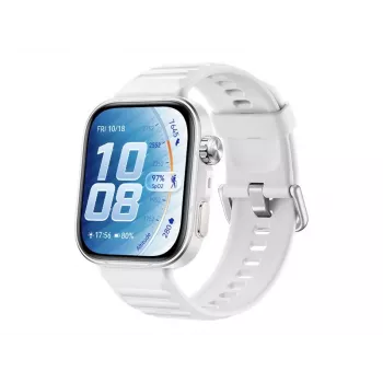 Huawei Watch FIT 5 Pro Smartwatch, 1,82 inch AMOLED Display, White, Fluoroelastomer Strap, GPS, Heart Rate Monitor, Bluetooth 5.2, 10-Day Battery
