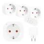 GREENBLUE GB313 F Remote-Controlled 3-Outlet Power Strip with 433.92 MHz RF Remote, 2300W, Type F
