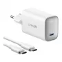 Anker Nano Charger 100W with USB-C Cable, White