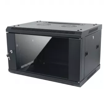 ALLNET 19 inch Sienas korpuss 6U 1-detaļas 600mm Dziļums Melns Izjaukts Plakanais Iepakojums SMA Sērija