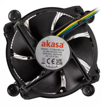 Akasa AK-CC6606BP01 Low Profile CPU Cooler - Socket LGA 1700, 63,2mm High, 92mm Fan, Black
