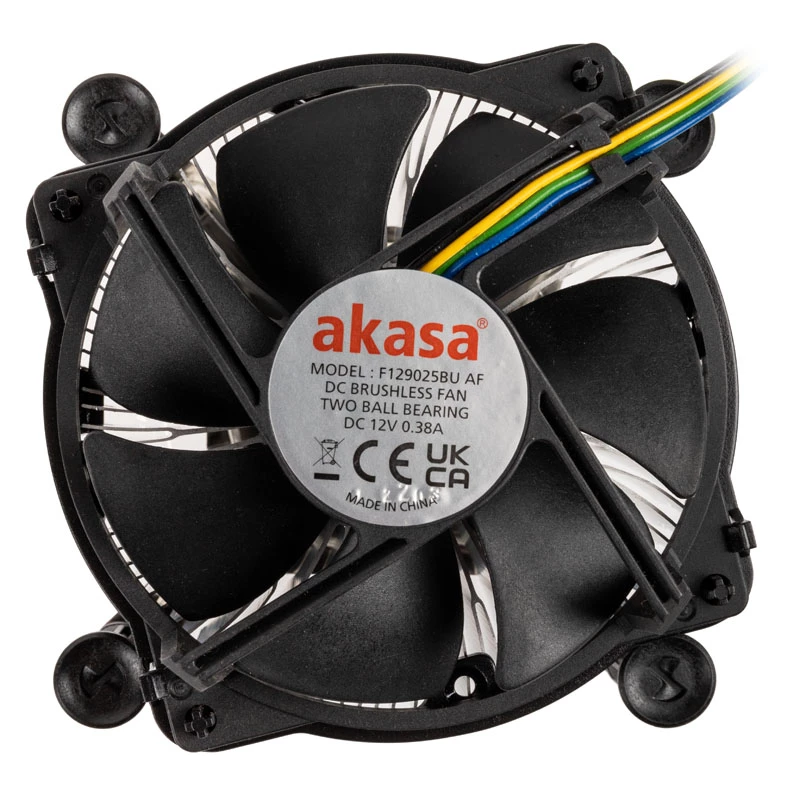 Akasa AK-CC6606BP01 Low Profile CPU Cooler - Socket LGA 1700, 63,2mm High, 92mm Fan, Black