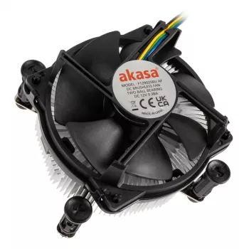 Akasa AK-CC6606BP01 Low Profile CPU Cooler - Socket LGA 1700, 63,2mm High, 92mm Fan, Black