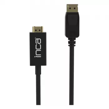 INCA DisplayPort to HDMI kabelis 1,8 m 10,2 Gbit/s Melns
