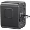 USAMS Travel Adapter CC308 17W 4in1 US/AU/EU/UK Black