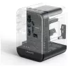USAMS Travel Adapter CC308 17W 4in1 US/AU/EU/UK Black