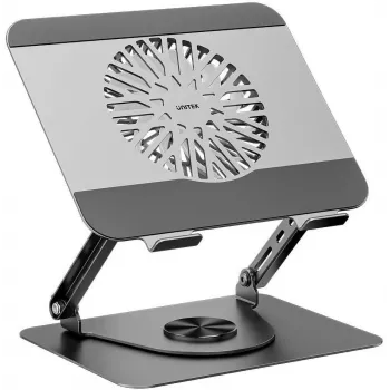 UNITEK OT1098AGY regulējams klēpjdatora dzesēšanas paliktnis ar 2 ventilatoriem, 8–17,3 collām