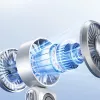 AWEI F39 Fast Ice Mini Rokas Ventilators, Ledus Balts, 3600mAh, Turbo Dzesēšana, 5 Ātrumi, USB-C