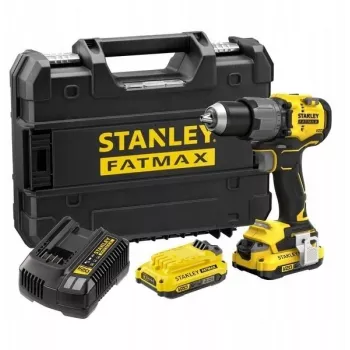 STANLEY FATMAX SFMCD726D2T 18V Bezvadu Kombinētais Urbjskrūvgriezis (2x 2.0Ah Akumulatori, Lādētājs, TSTAK Kaste)