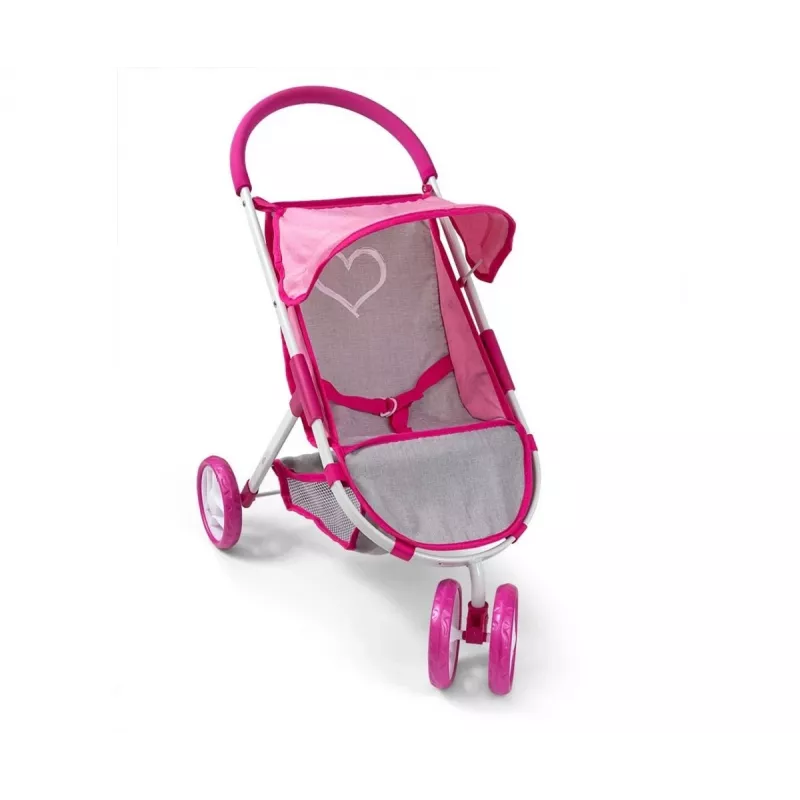 MILLY MALLY leļļu ratiņi Susie Prestige – rozā/pelēkā/baltā krāsā