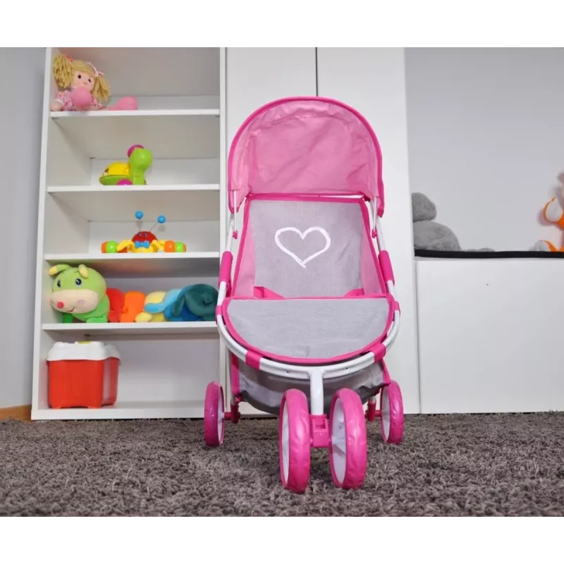 MILLY MALLY leļļu ratiņi Susie Prestige – rozā/pelēkā/baltā krāsā