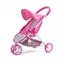 MILLY MALLY Dolls Pram Susie Prestige - Pink/Grey/White