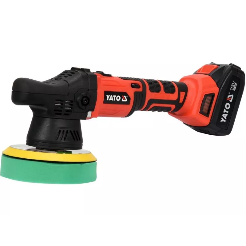 Yato YT-82920 Auto Pulētājs 5000 RPM 1200W Rotācijas Pulētājs ar Mainīgu Ātrumu, Mīksto Startu, 180mm Disku, 5m Kabeli