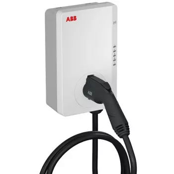 Uzlādes stacija ABB Terra AC W11-G5-R-V2-0: Terra AC Wallbox 11 kW, Type 2, 5 m kabelis, 3-fāžu/16 A, ar RFID, 2. versija