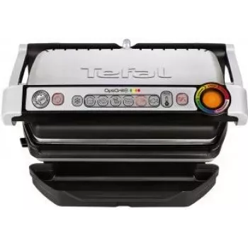 Tefal OptiGrill+ GC712D12 Elektriskais kontakta grils, 2000W, 6 automātiskās programmas, sudrabs/melns