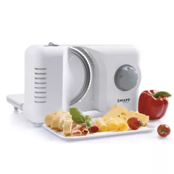 SMAPP 393.5 Elektriskais virtuves šķēlējs, salokāms, 150W, nerūsējošā tērauda asmens, balts