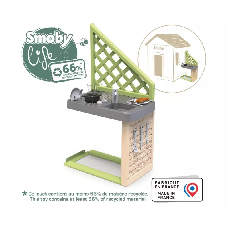 Smoby Life Summer Kitchen Grill ar Aksesuāriem