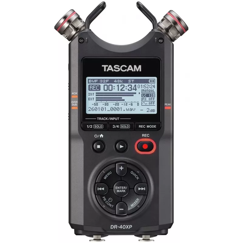 Tascam DR-40XP portatīvais digitālais ierakstītājs ar USB audio interfeisu
