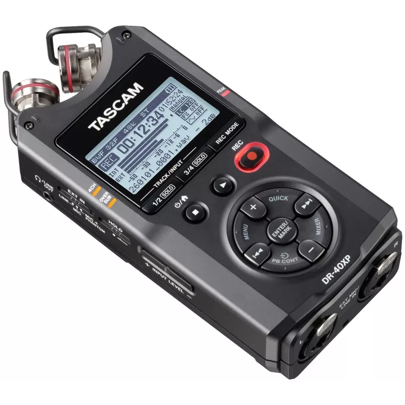 Tascam DR-40XP portatīvais digitālais ierakstītājs ar USB audio interfeisu