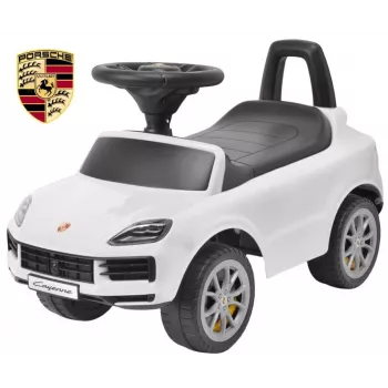 MILLY MALLY Bērnu elektromobilis Porsche Cayenne S Balts - 12V akumulators, tālvadība, LED gaismas