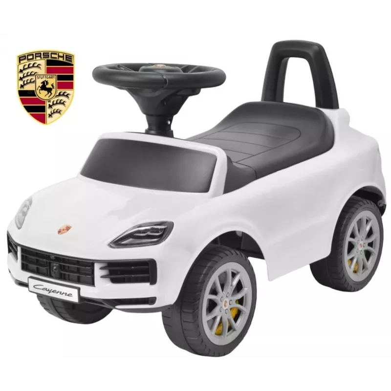 MILLY MALLY Bērnu elektromobilis Porsche Cayenne S Balts - 12V akumulators, tālvadība, LED gaismas