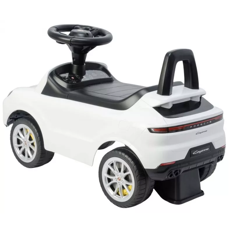 MILLY MALLY Bērnu elektromobilis Porsche Cayenne S Balts - 12V akumulators, tālvadība, LED gaismas
