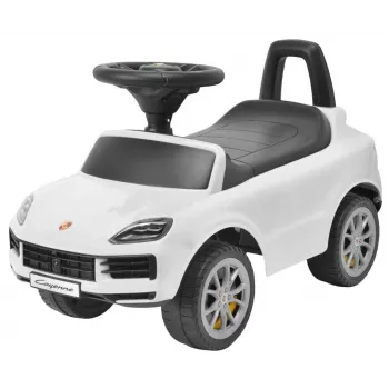 MILLY MALLY Bērnu elektromobilis Porsche Cayenne S Balts - 12V akumulators, tālvadība, LED gaismas