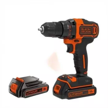 Black & Decker BDCDD186KB 18V bezvadu urbjskrūvgrieža komplekts ar 2x1.5Ah akumulatoriem, bezatslēgas patronu, 40Nm griezes momentu