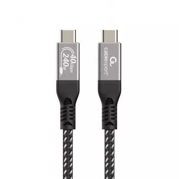 Gembird CCBP-USB4-CMCM240-0.3M Premium USB4 Type-C uzlādes un datu kabelis, 40 Gbps, 240 W, 0,3 m