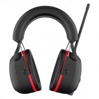 PerfectPro H-40 Ausu aizsardzības būvniecības austiņas ar DAB+/FM radio, Bluetooth 5.2, SNR 30 dB, IPX4, USB-C, Melnas