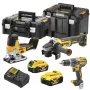 DEWALT DCK329P2T-QW 18V XR Bezvadu Kombinētais Komplekts: 2-Ātrumu Triecienurbjmašīna un Leņķa Slīpmašīna ar 2x 5.0Ah Akumulatoriem, Lādētāju un T-STAK II Kasti